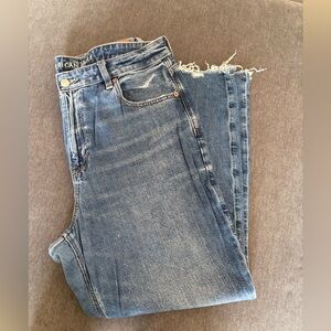 American Eagle Outfitters Distressed Straight Leg Jeans - Blue